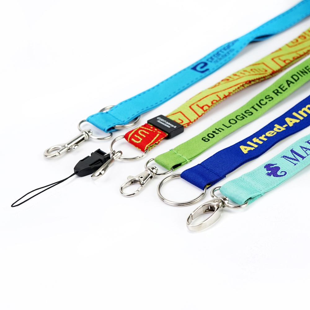 Custom jacquard woven Lanyards to logo custom soft feeling for neck